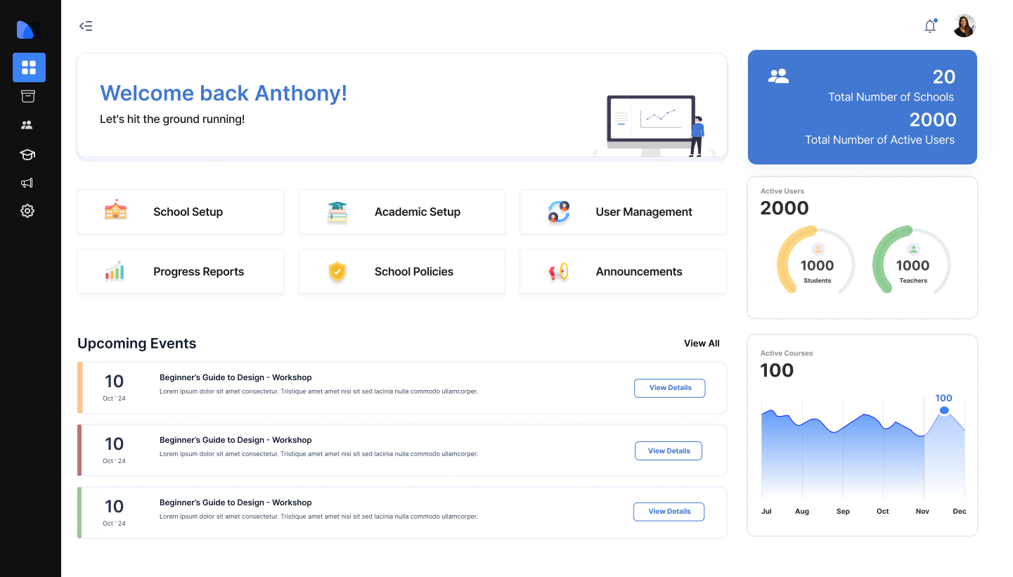 screenshot of Learning Enterprise Solutions